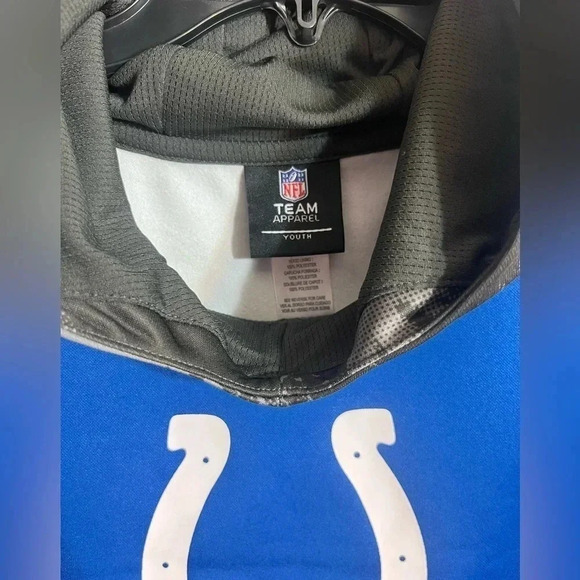 NFL Team Apparel Youth Indianapolis Colts All Out Blitz Team Color Hoodie SizeXL - Picture 2 of 8